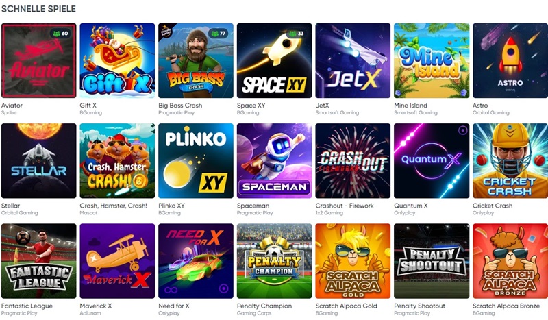 Screenshot des Casino-Angebots bei Ivibet